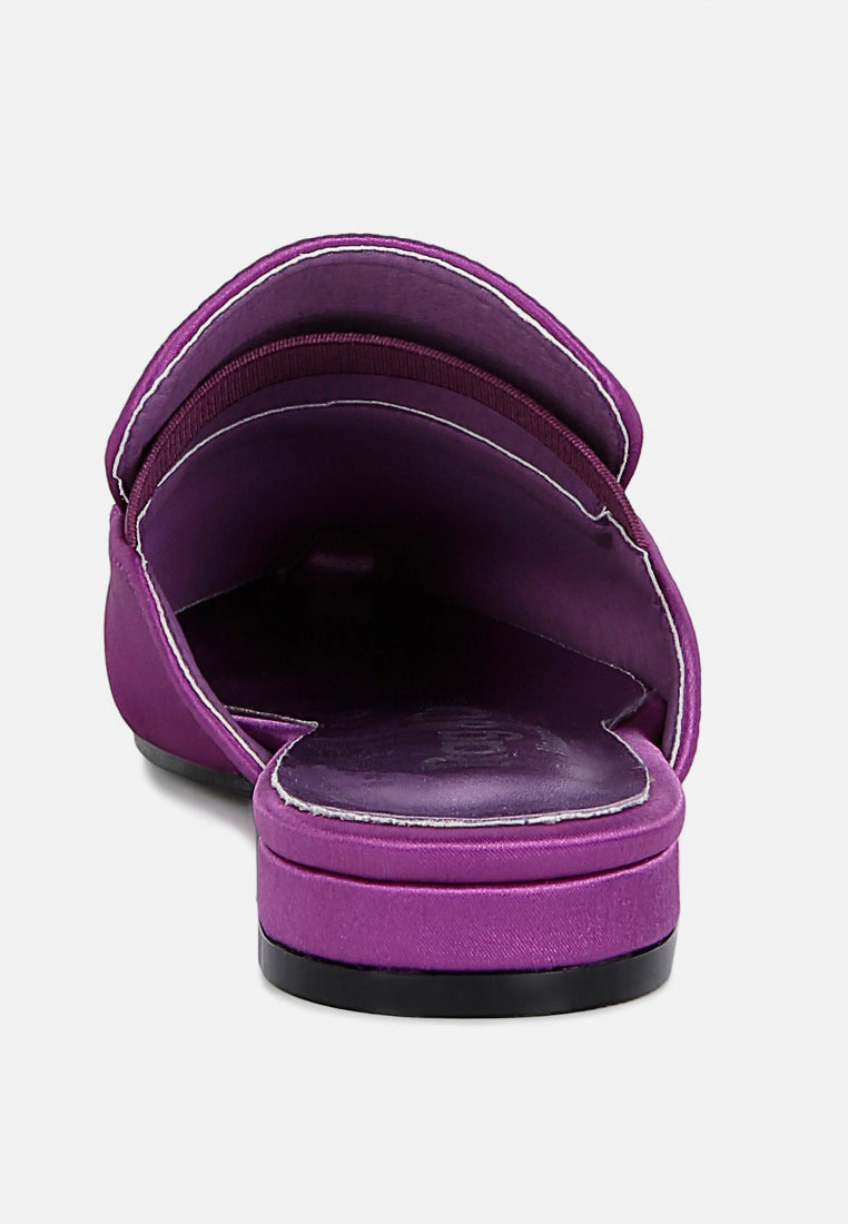 Perrine Diamante Brooch Slip On Mules - Tigbul's Variety Fashion Shop