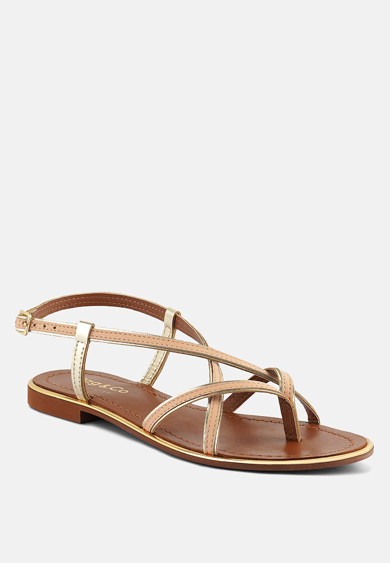 Pheobe Strappy Flat Sandals - Tigbul's Variety Fashion Shop