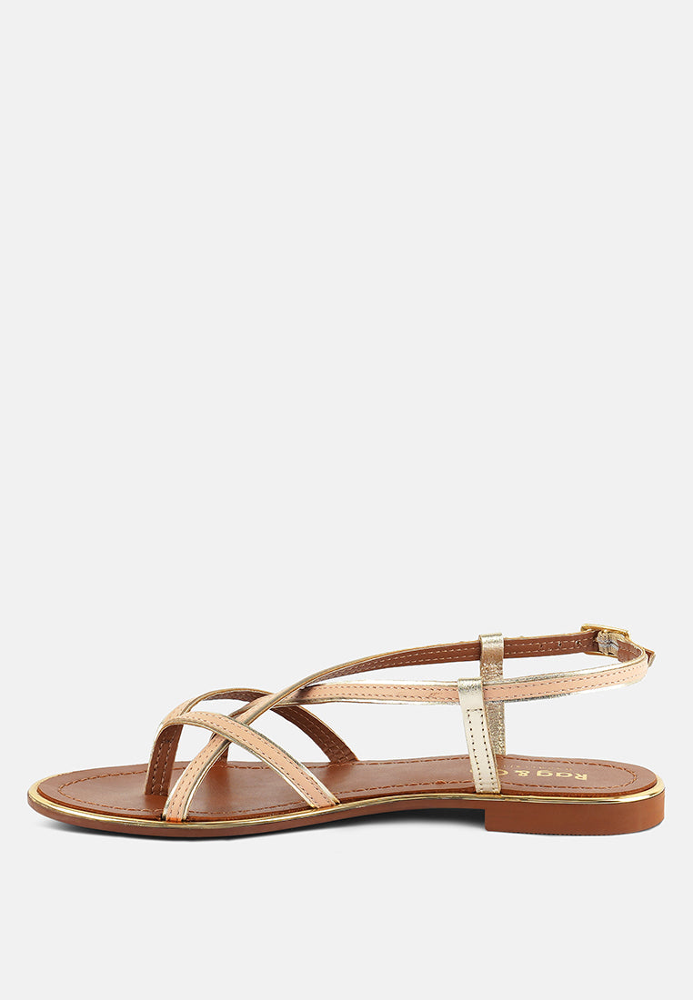 Pheobe Strappy Flat Sandals - Tigbul's Variety Fashion Shop