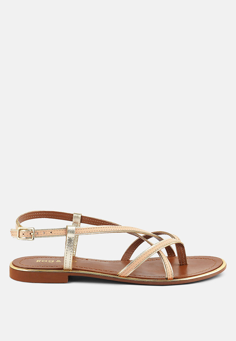 Pheobe Strappy Flat Sandals - Tigbul's Variety Fashion Shop