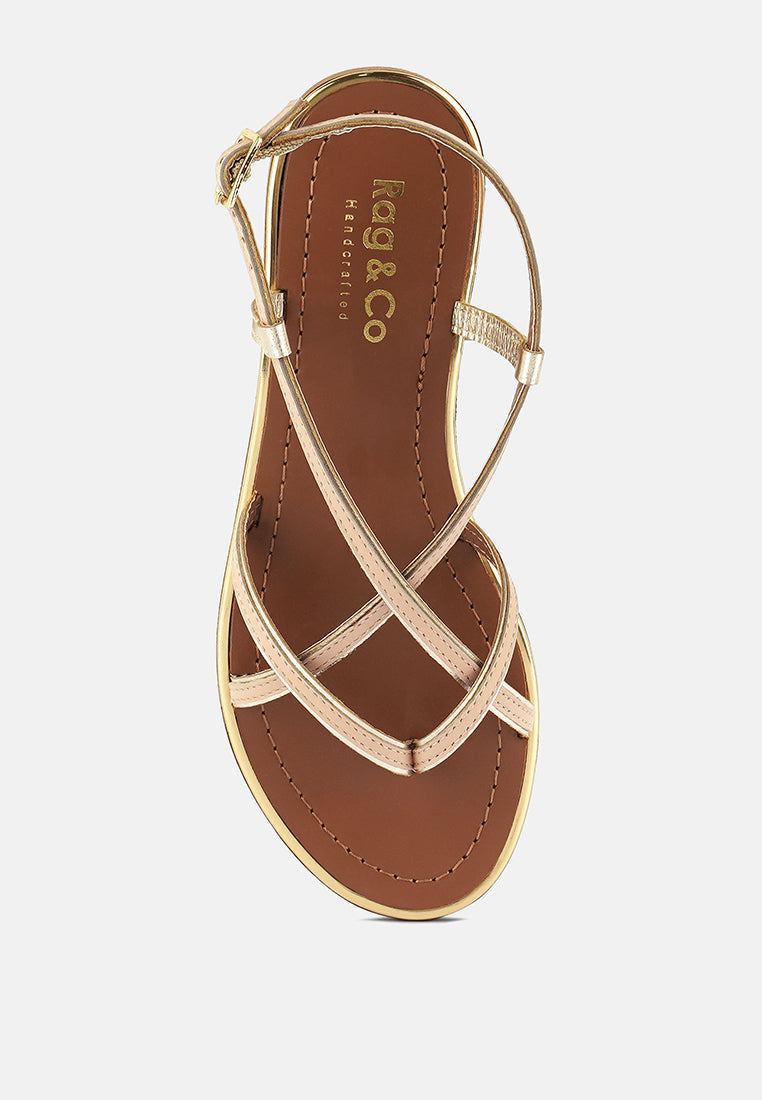 Pheobe Strappy Flat Sandals - Tigbul's Variety Fashion Shop