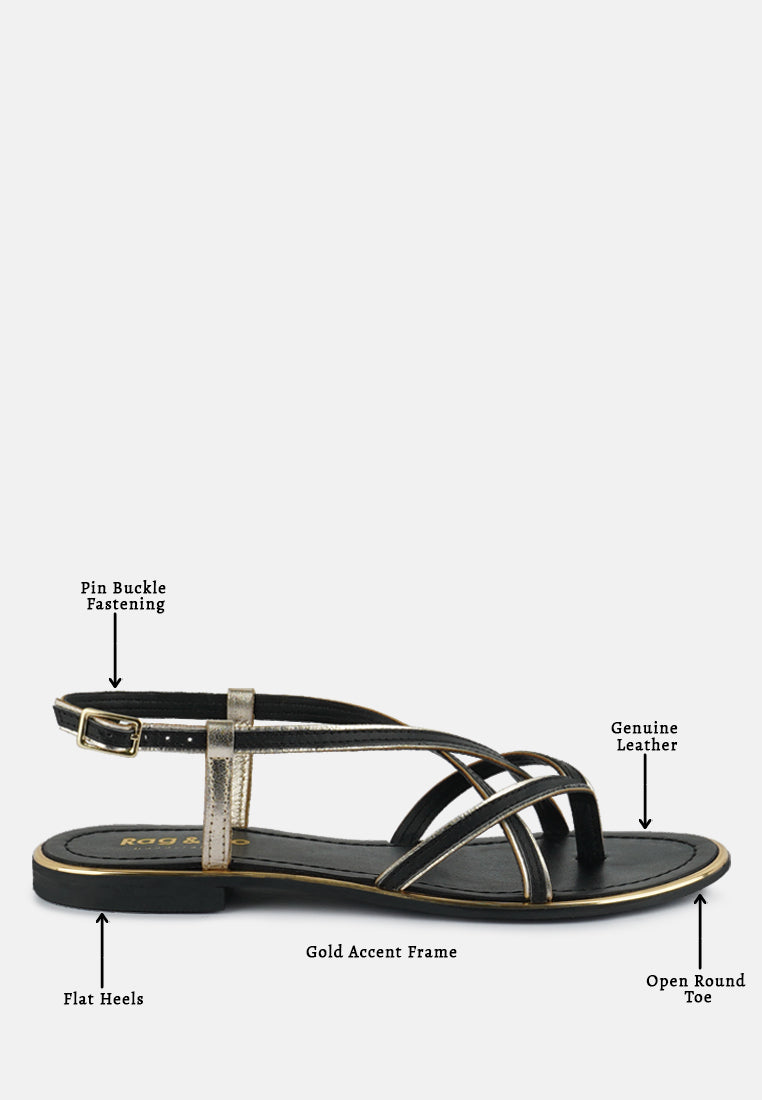 Pheobe Strappy Flat Sandals - Tigbul's Variety Fashion Shop
