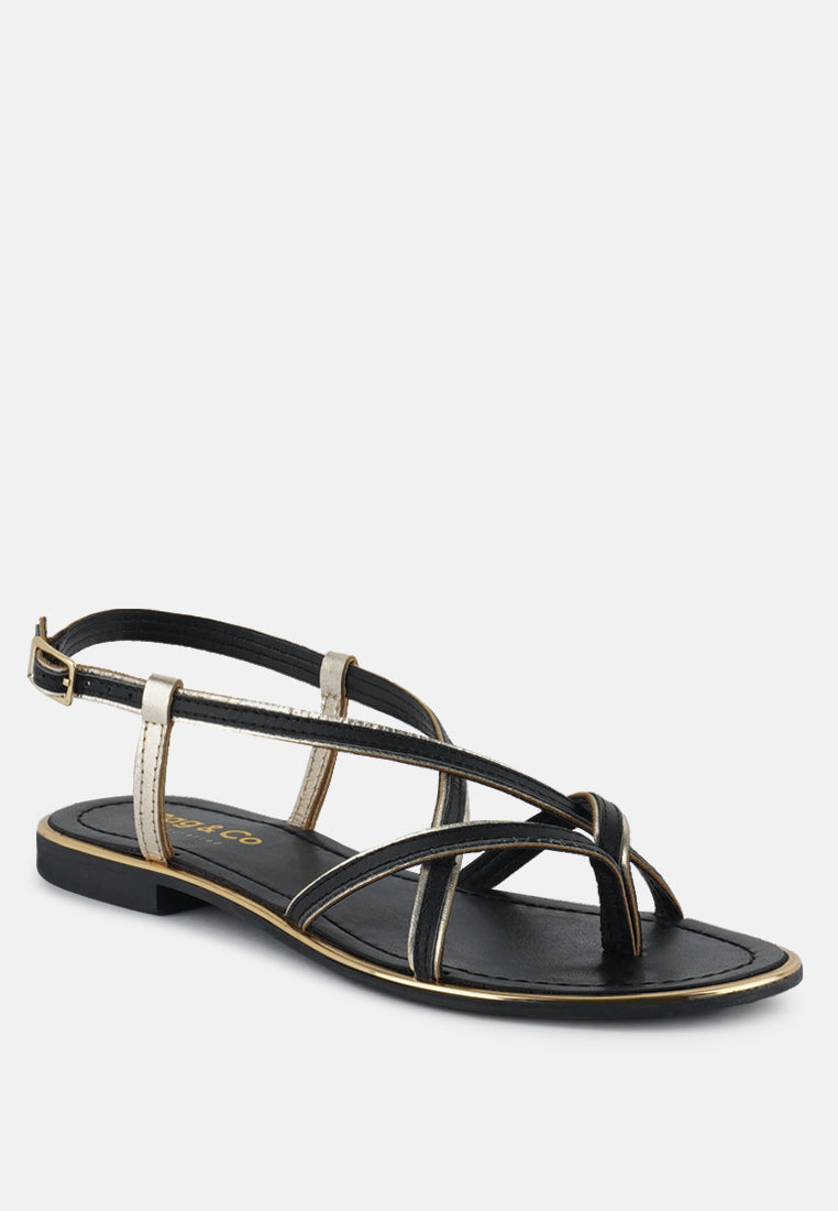 Pheobe Strappy Flat Sandals - Tigbul's Variety Fashion Shop