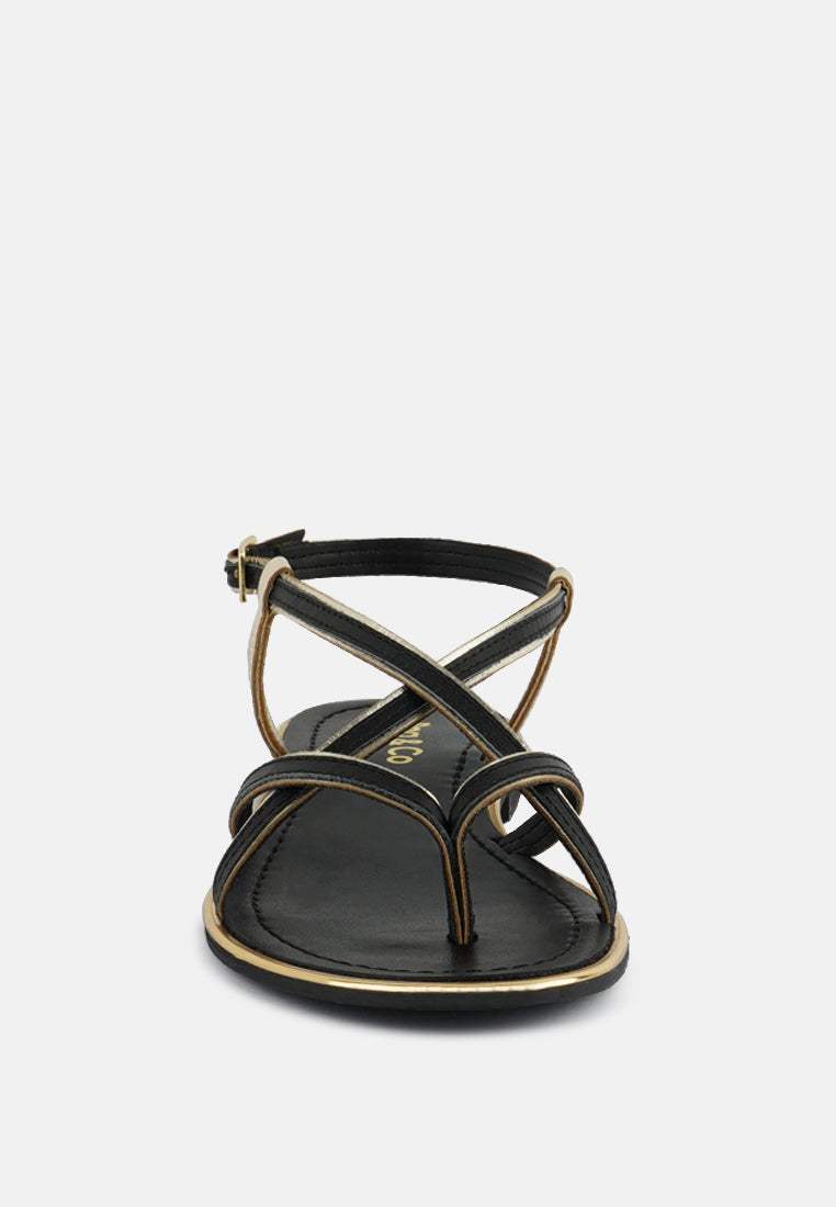 Pheobe Strappy Flat Sandals - Tigbul's Variety Fashion Shop