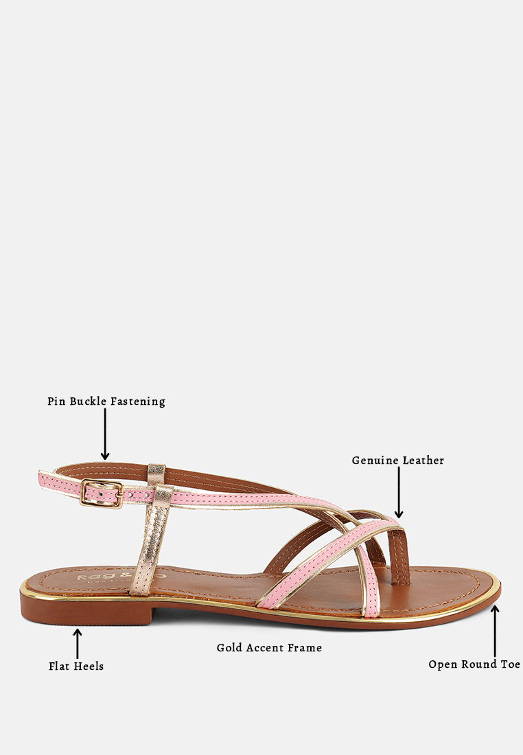 Pheobe Strappy Flat Sandals - Tigbul's Variety Fashion Shop