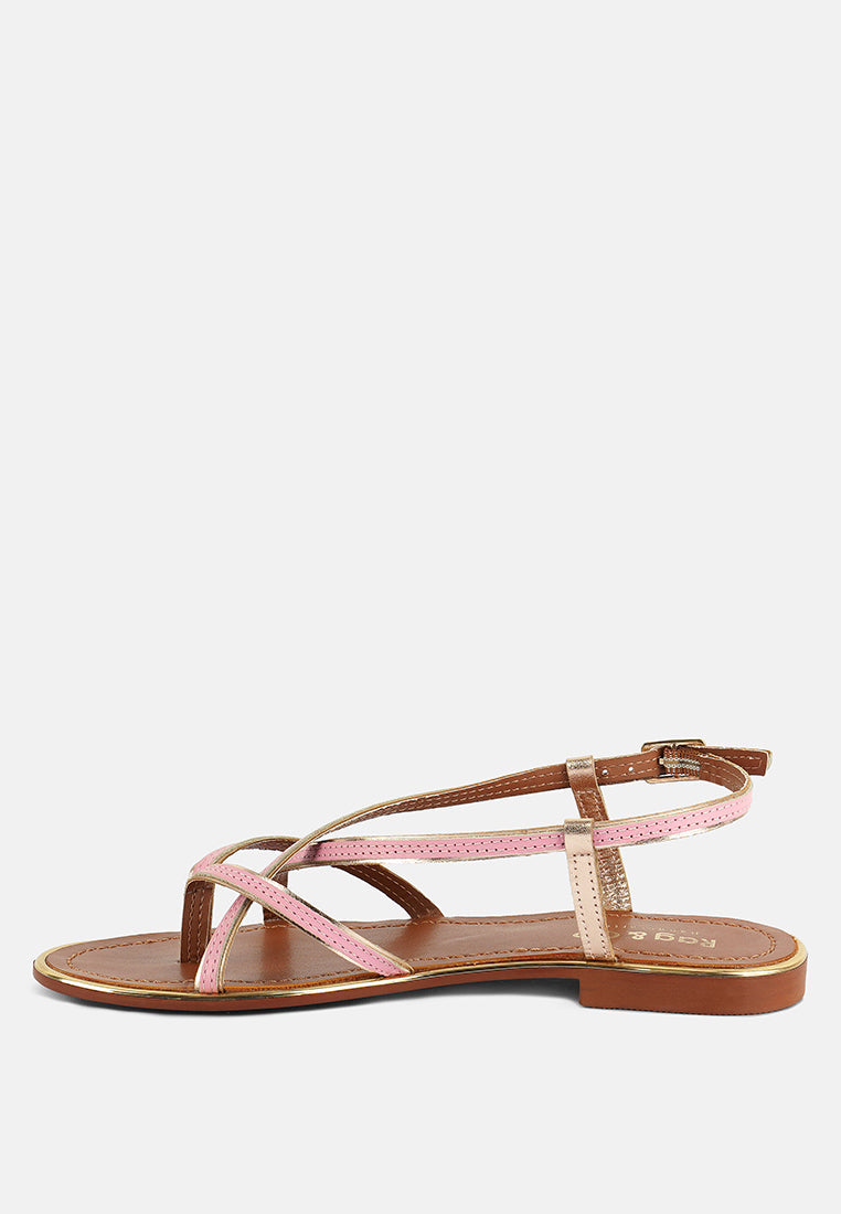 Pheobe Strappy Flat Sandals - Tigbul's Variety Fashion Shop