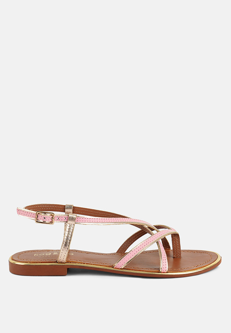Pheobe Strappy Flat Sandals - Tigbul's Variety Fashion Shop