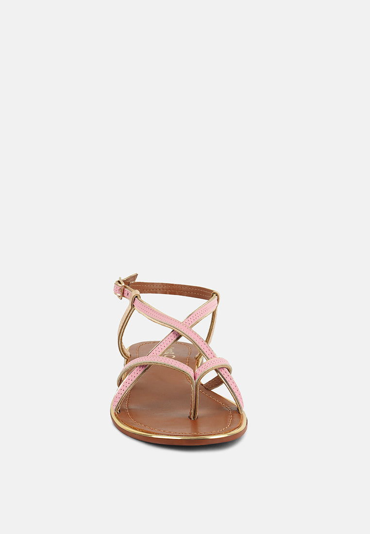 Pheobe Strappy Flat Sandals - Tigbul's Variety Fashion Shop