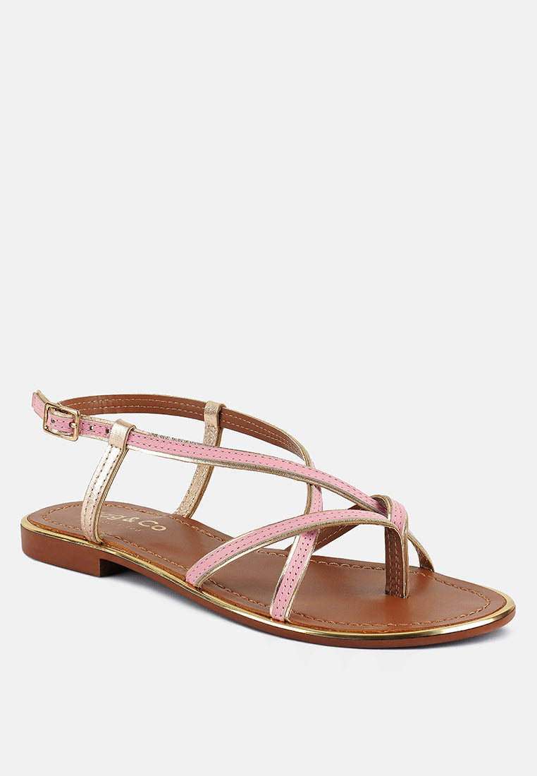 Pheobe Strappy Flat Sandals - Tigbul's Variety Fashion Shop