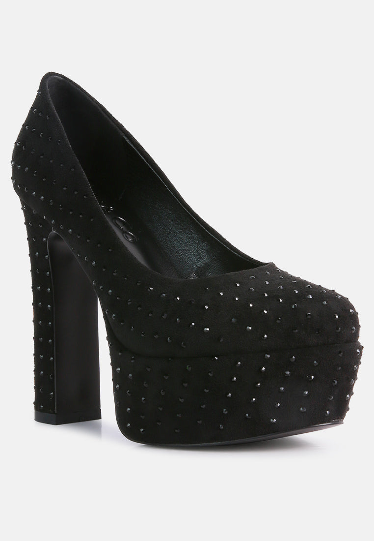 Poppins Glinting Platform High Pumps - Tigbul's Variety Fashion Shop