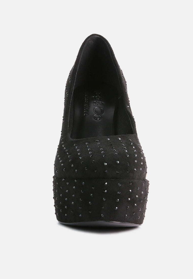 Poppins Glinting Platform High Pumps - Tigbul's Variety Fashion Shop