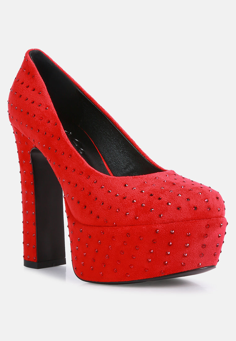 Poppins Glinting Platform High Pumps - Tigbul's Variety Fashion Shop