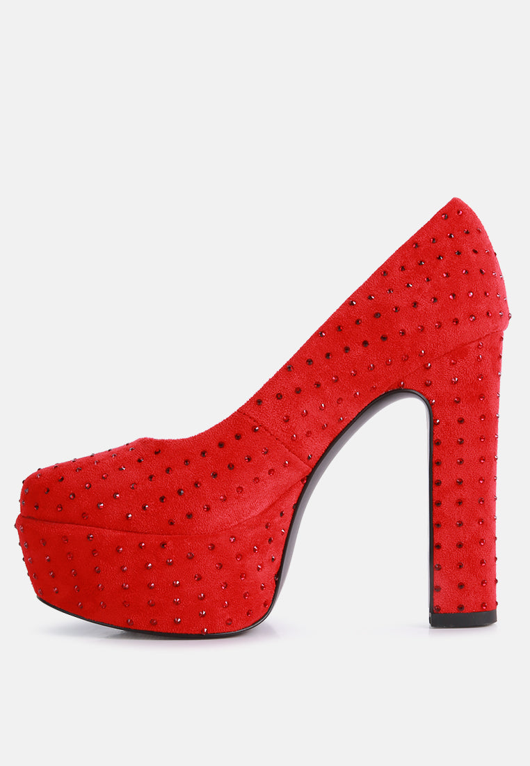 Poppins Glinting Platform High Pumps - Tigbul's Variety Fashion Shop
