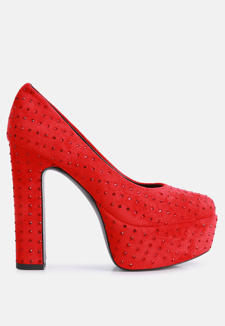 Poppins Glinting Platform High Pumps - Tigbul's Variety Fashion Shop