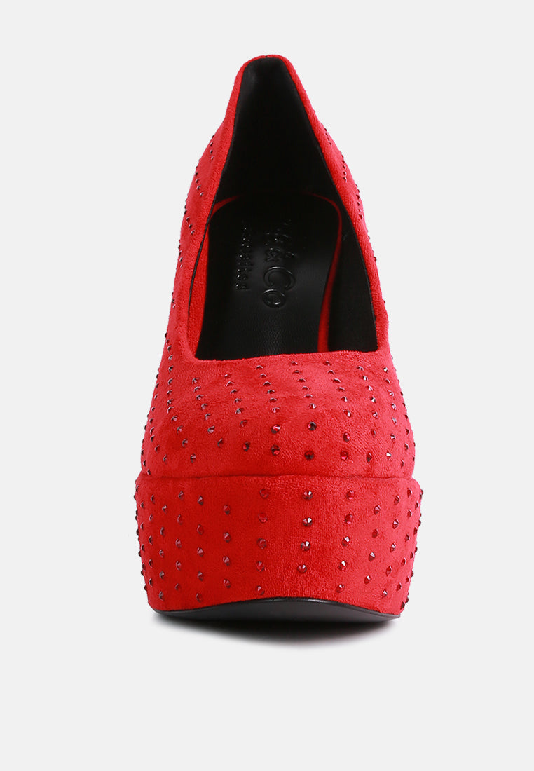 Poppins Glinting Platform High Pumps - Tigbul's Variety Fashion Shop