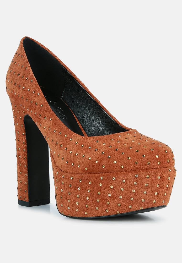 Poppins Glinting Platform High Pumps - Tigbul's Variety Fashion Shop