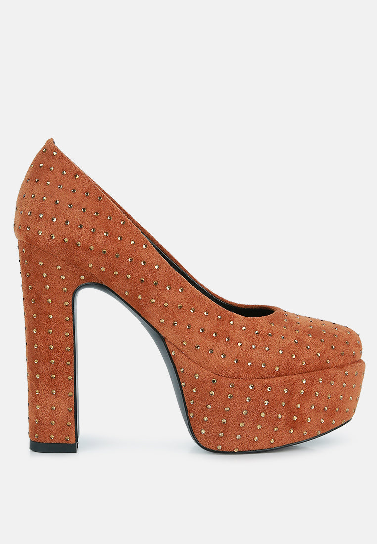 Poppins Glinting Platform High Pumps - Tigbul's Variety Fashion Shop