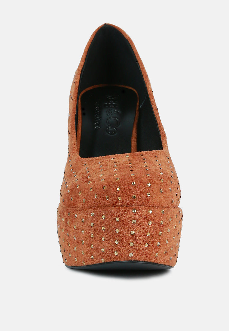 Poppins Glinting Platform High Pumps - Tigbul's Variety Fashion Shop