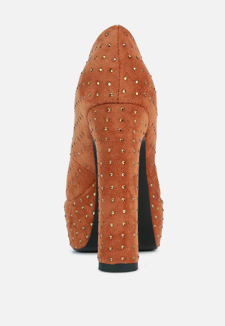 Poppins Glinting Platform High Pumps - Tigbul's Variety Fashion Shop