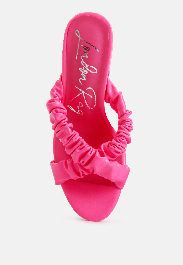 Page 3 Scrunchie Strap Block Sandals - Tigbul's Variety Fashion Shop