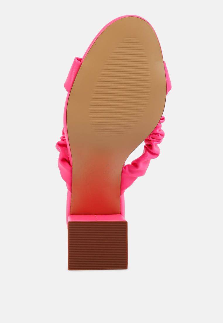 Page 3 Scrunchie Strap Block Sandals - Tigbul's Variety Fashion Shop