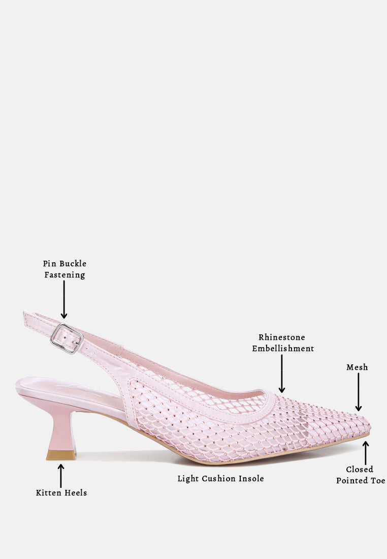 Siev Rhinestone Slingback Mules - Tigbul's Variety Fashion Shop