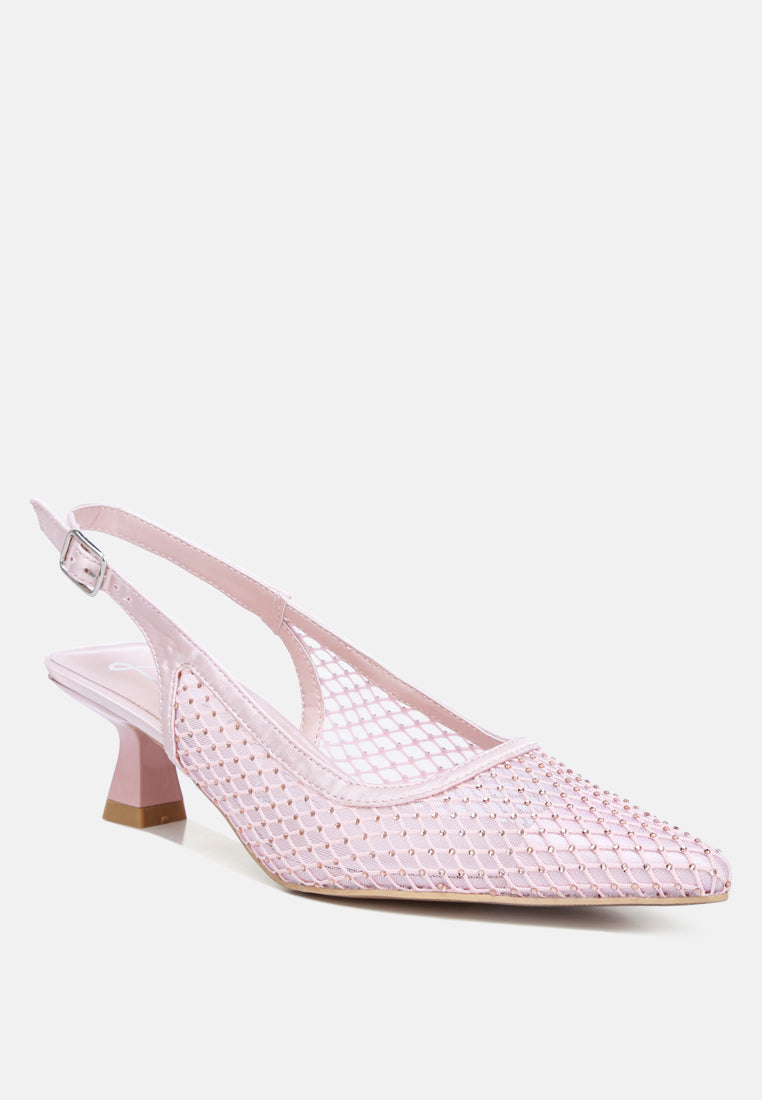 Siev Rhinestone Slingback Mules - Tigbul's Variety Fashion Shop