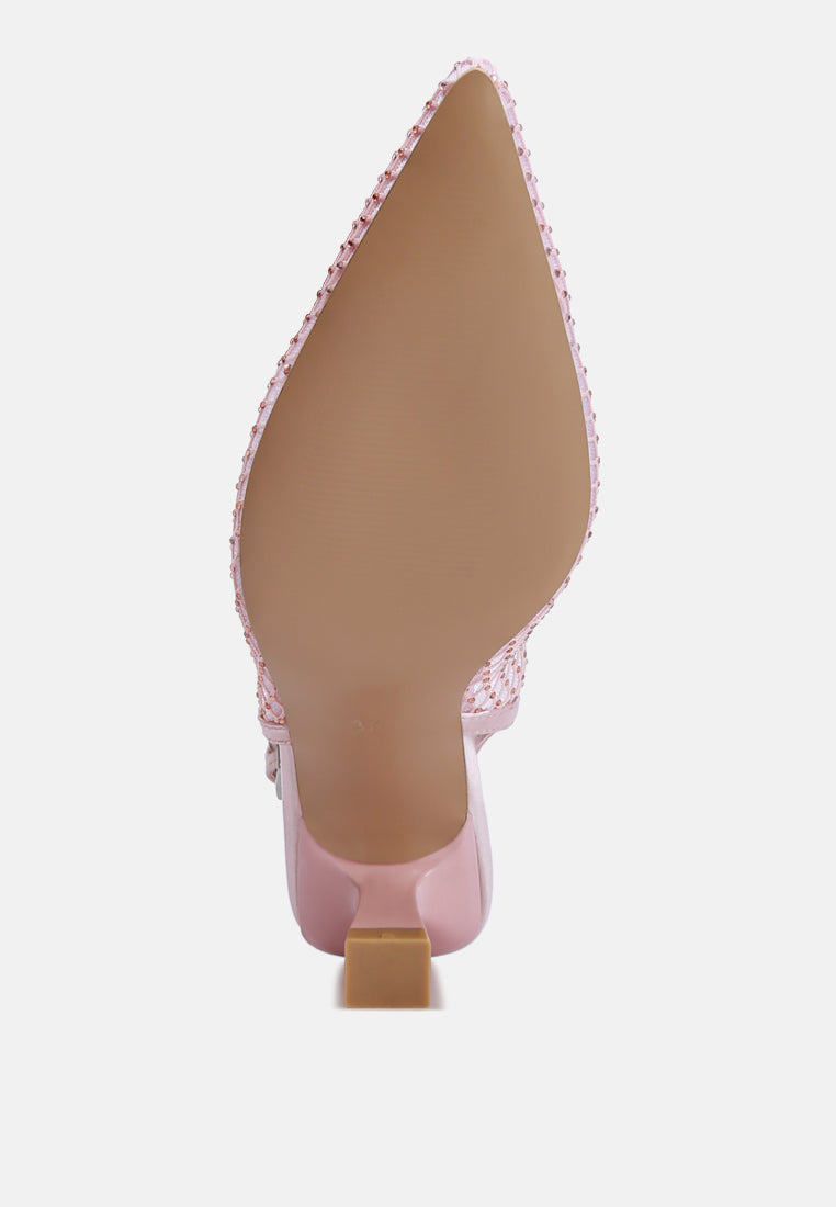 Siev Rhinestone Slingback Mules - Tigbul's Variety Fashion Shop