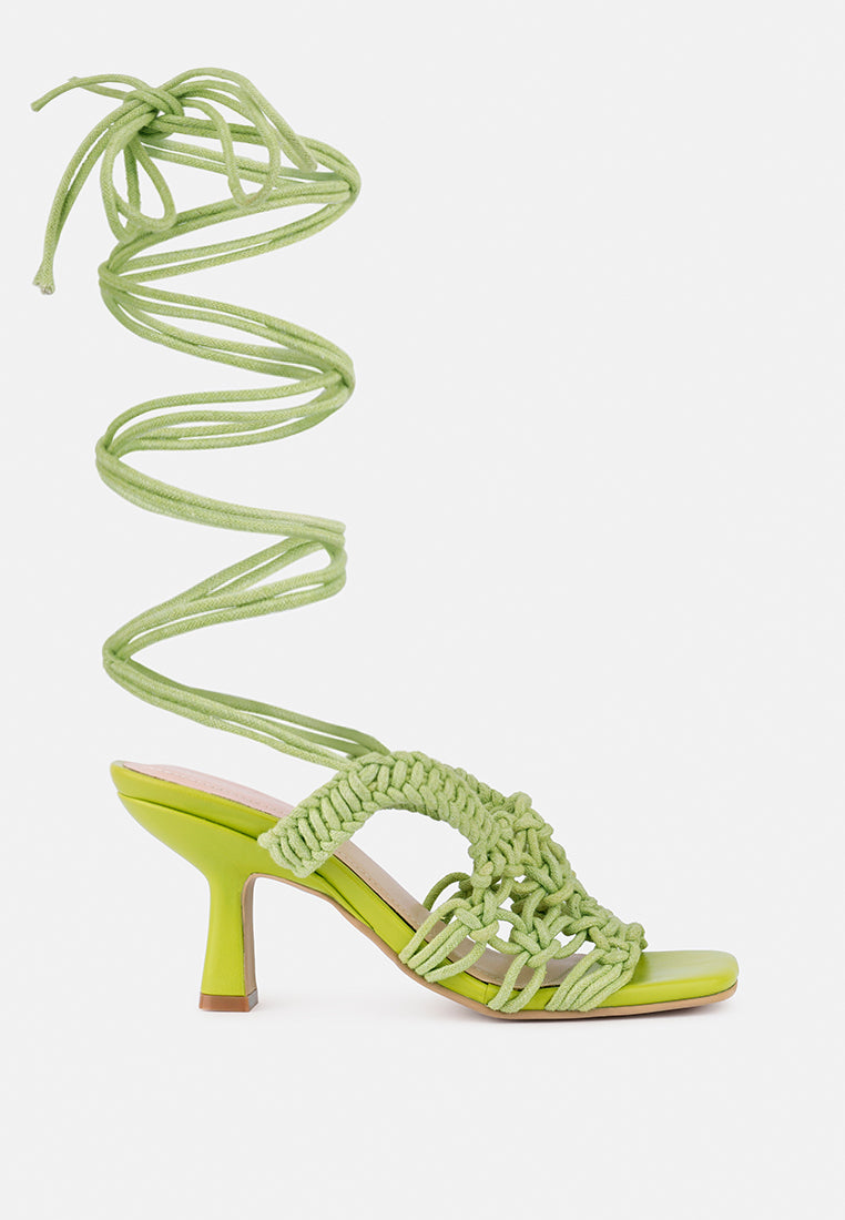 Beroe Braided Handcrafted Lace Up Sandal - Tigbul's Variety Fashion Shop