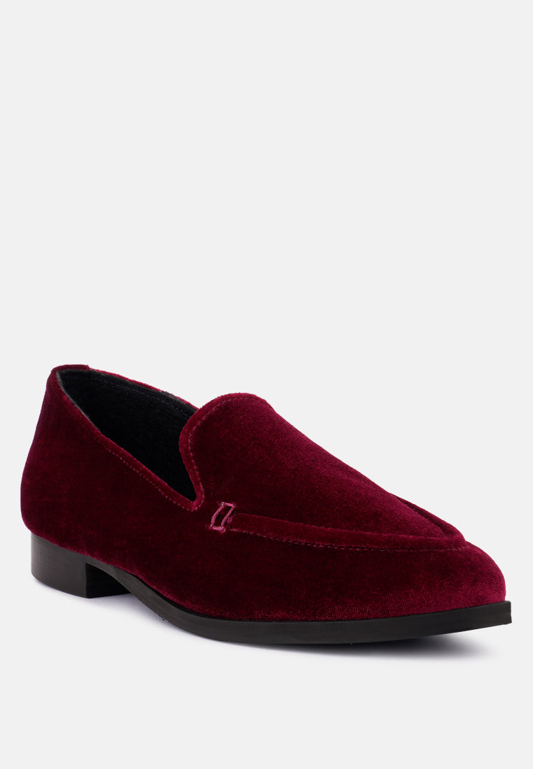 Luxe-Lap Velvet Handcrafted Loafers - Tigbul's Variety Fashion Shop
