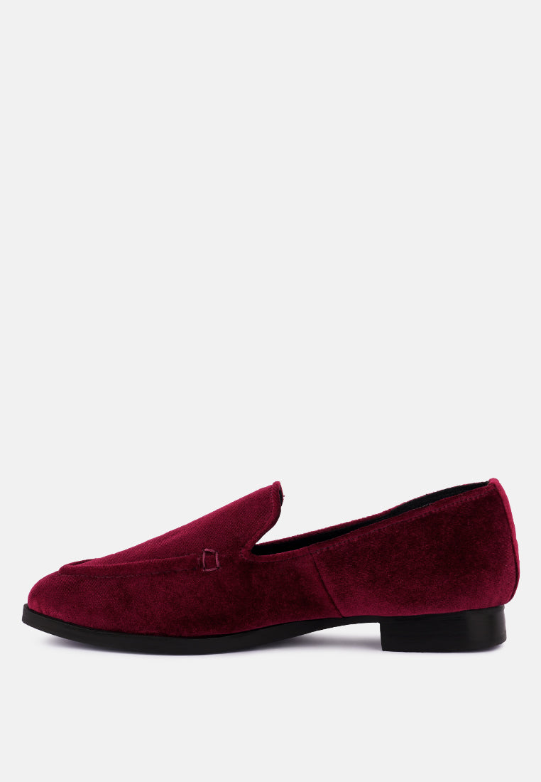 Luxe-Lap Velvet Handcrafted Loafers - Tigbul's Variety Fashion Shop