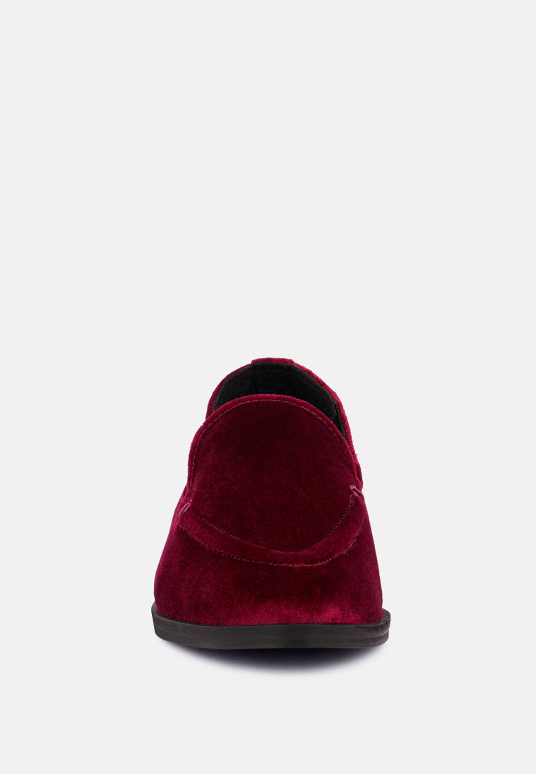 Luxe-Lap Velvet Handcrafted Loafers - Tigbul's Variety Fashion Shop