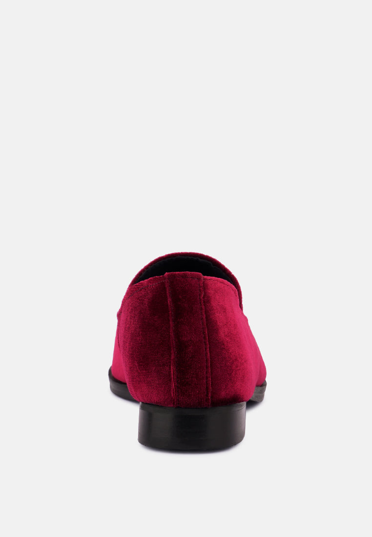 Luxe-Lap Velvet Handcrafted Loafers - Tigbul's Variety Fashion Shop