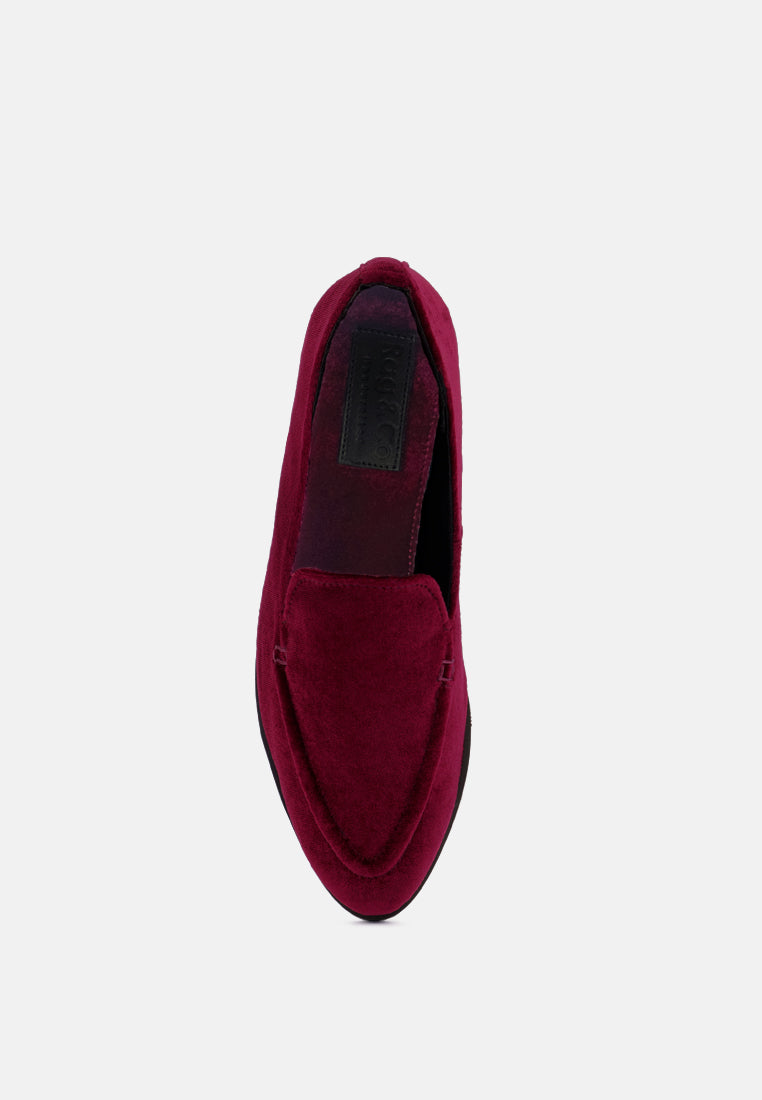 Luxe-Lap Velvet Handcrafted Loafers - Tigbul's Variety Fashion Shop