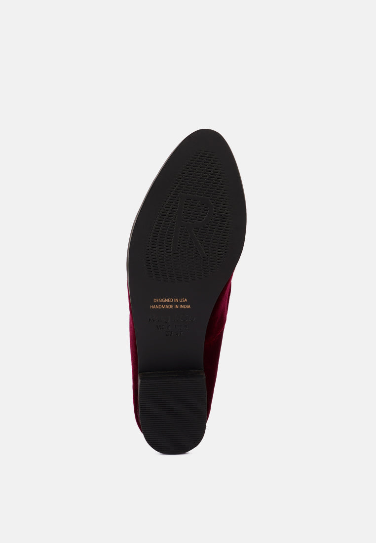 Luxe-Lap Velvet Handcrafted Loafers - Tigbul's Variety Fashion Shop