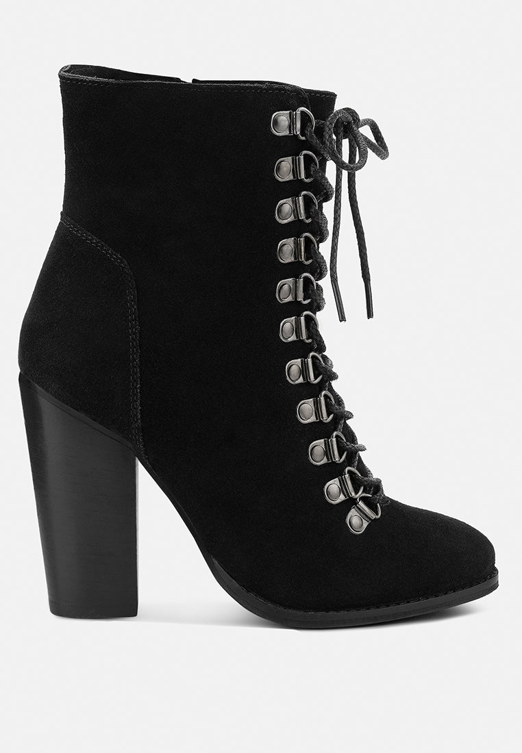 Goose-Feather Antique High Heeled Ankle Boot - Tigbul's Variety Fashion Shop