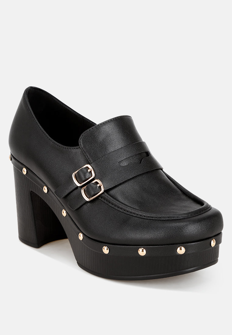 Dantan Block Heel Platform Loafers