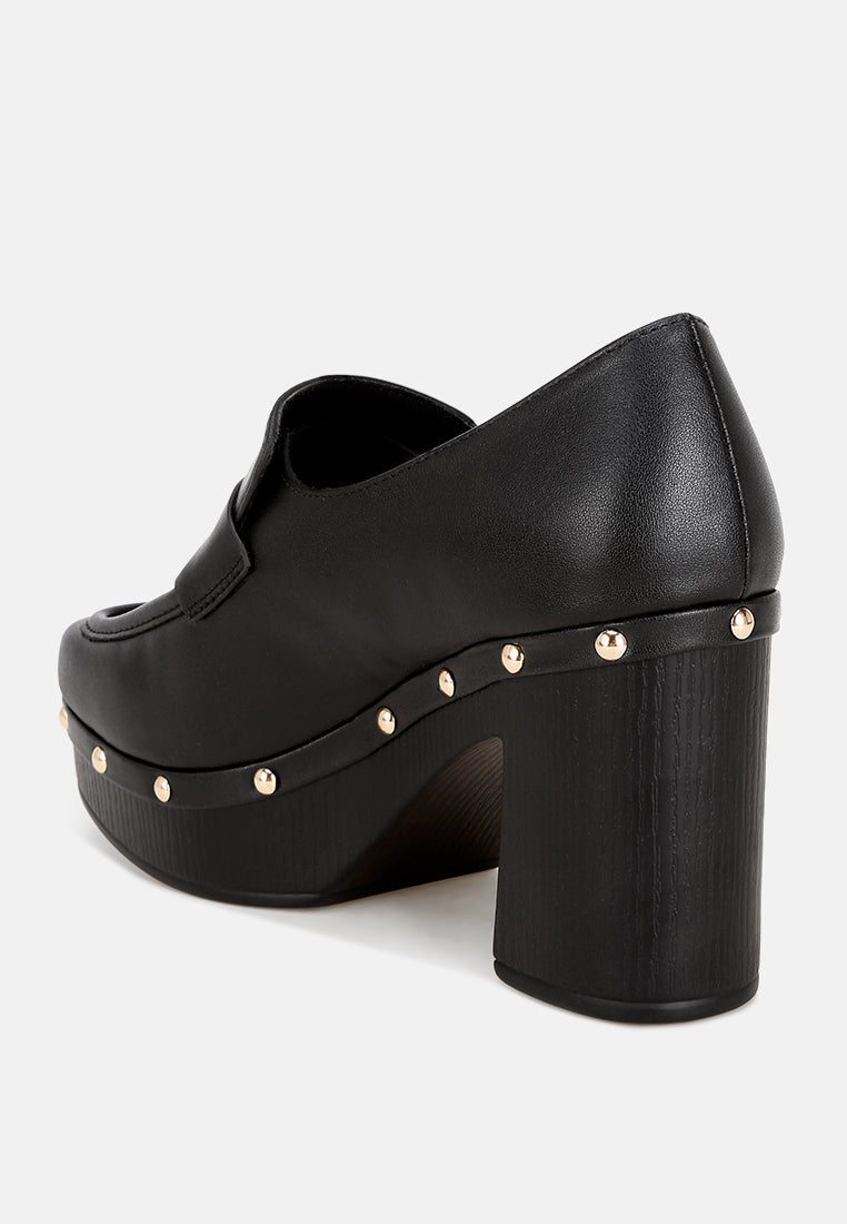 Dantan Block Heel Platform Loafers