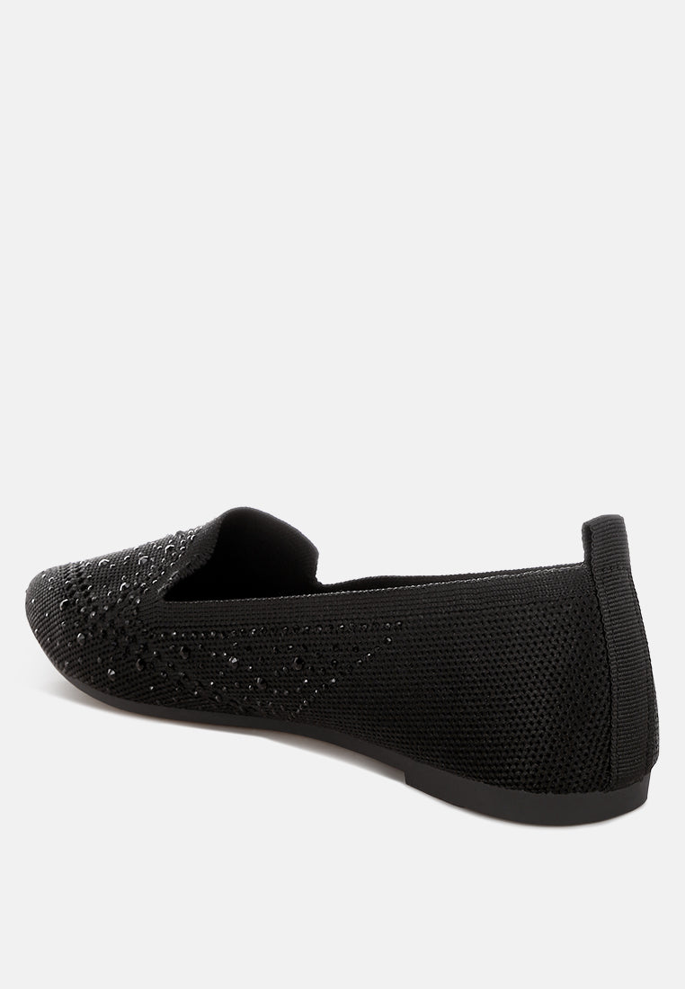 Abedi Rhinestone Embellished Pull Tab Loafers
