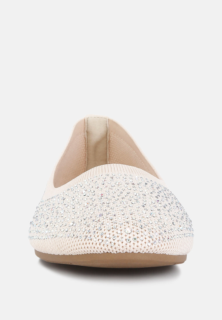 Splash Rhinestones Embellished Ballet Flats - Tigbul's Variety Fashion Shop