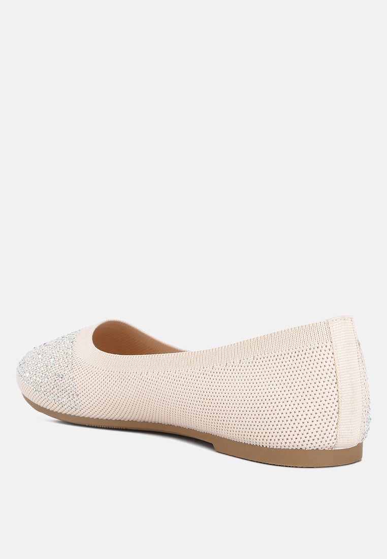 Splash Rhinestones Embellished Ballet Flats - Tigbul's Variety Fashion Shop