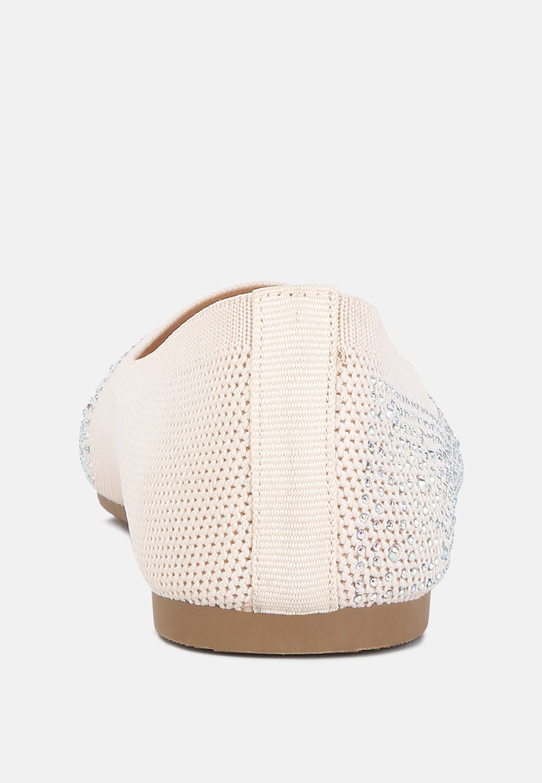 Splash Rhinestones Embellished Ballet Flats - Tigbul's Variety Fashion Shop