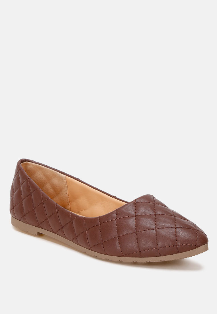 Rikhani Quilted Detail Ballet Flats - Tigbul's Variety Fashion Shop