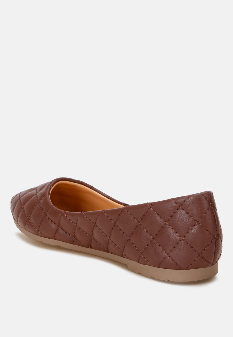 Rikhani Quilted Detail Ballet Flats - Tigbul's Variety Fashion Shop