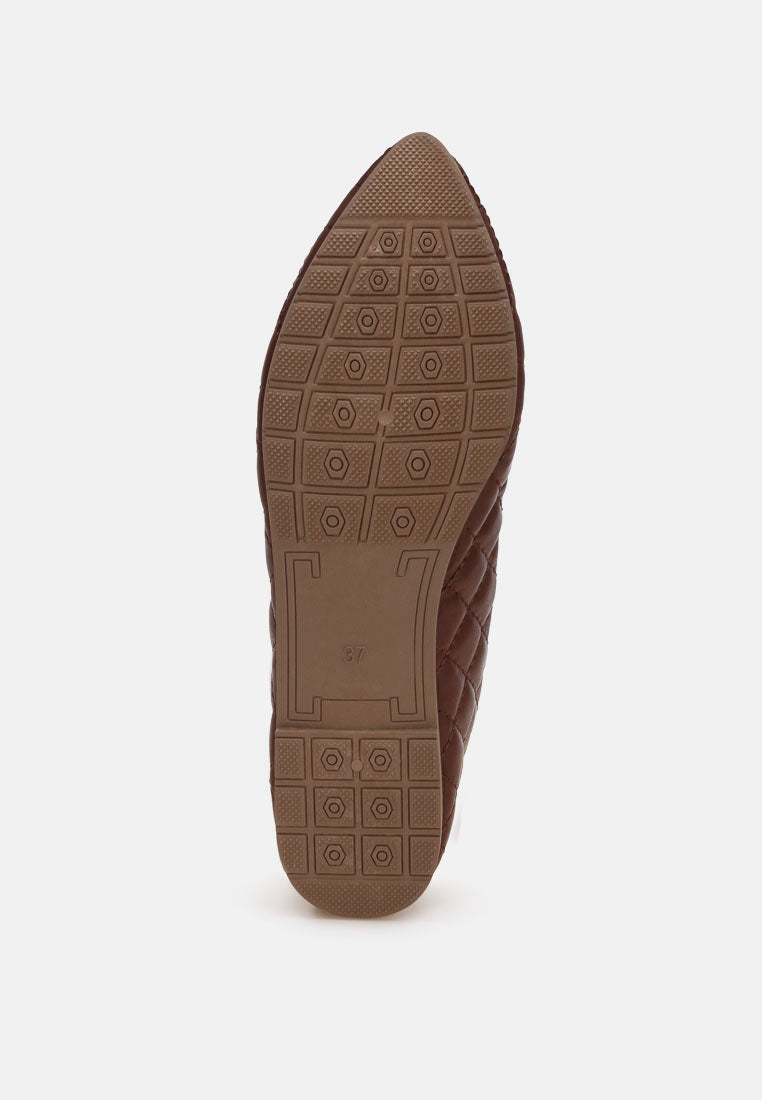 Rikhani Quilted Detail Ballet Flats - Tigbul's Variety Fashion Shop