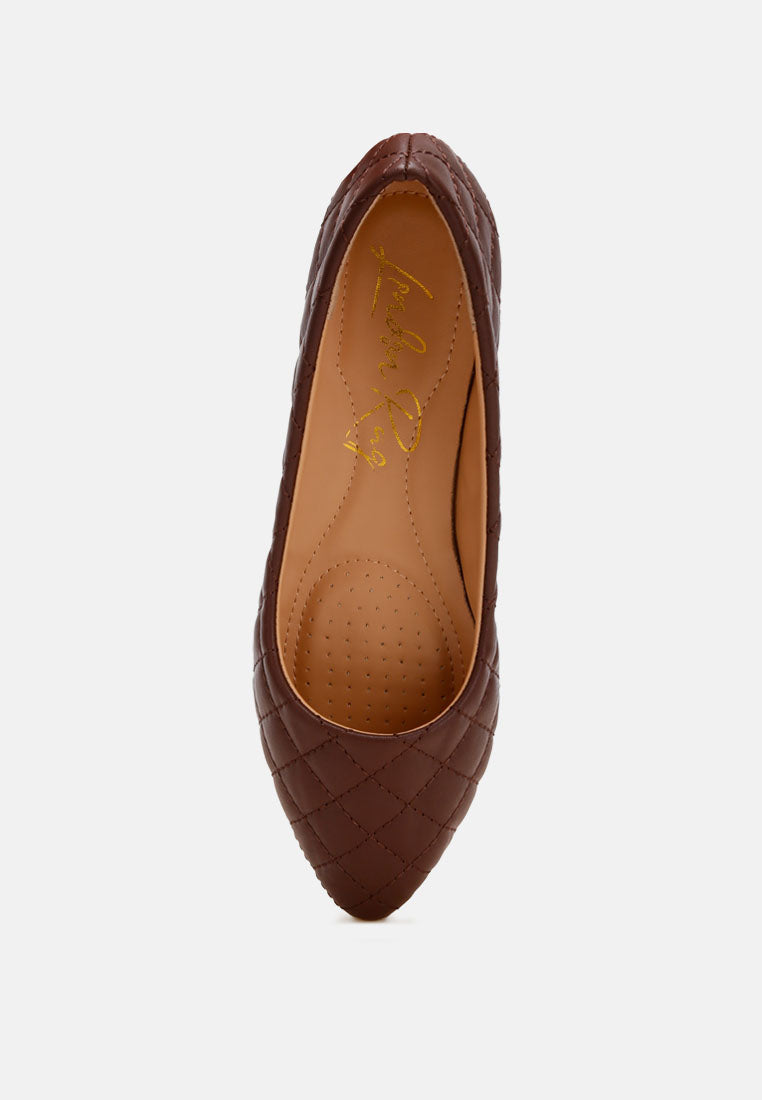 Rikhani Quilted Detail Ballet Flats - Tigbul's Variety Fashion Shop