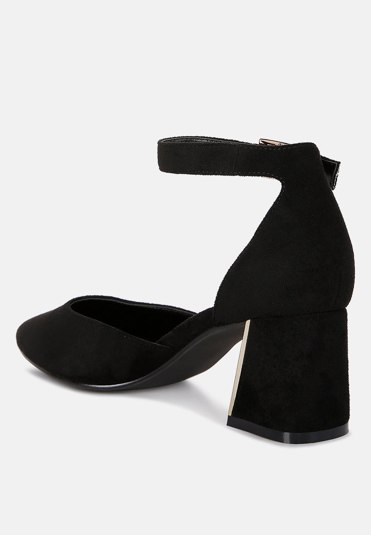 Rory Metallic Sling Detail Block Heel Sandals - Tigbul's Variety Fashion Shop