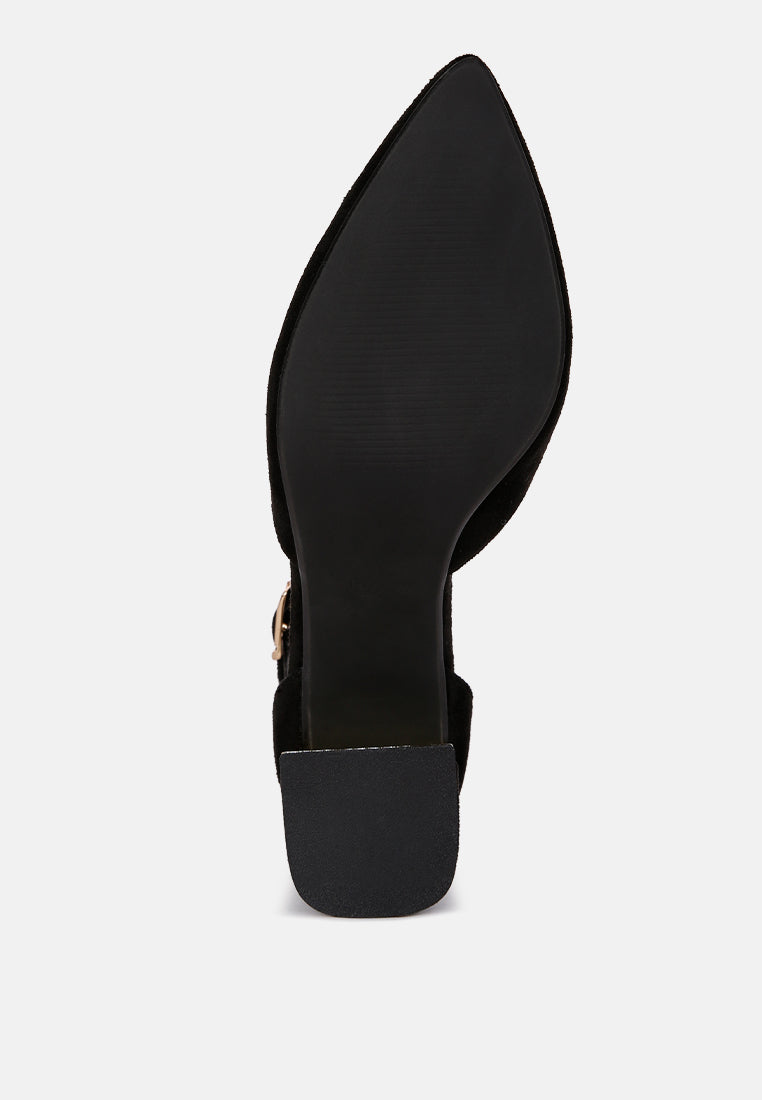 Rory Metallic Sling Detail Block Heel Sandals - Tigbul's Variety Fashion Shop