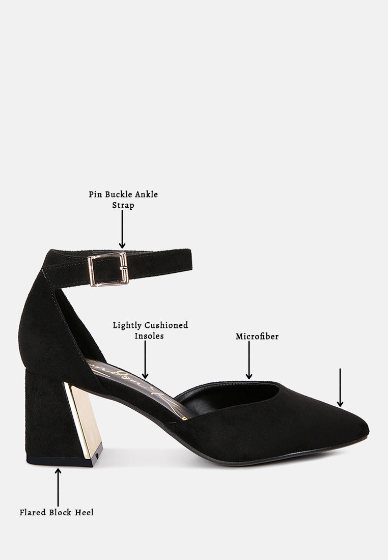 Rory Metallic Sling Detail Block Heel Sandals - Tigbul's Variety Fashion Shop