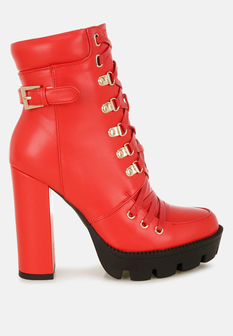 Willow High Block Heel Combat Boots - Tigbul's Variety Fashion Shop